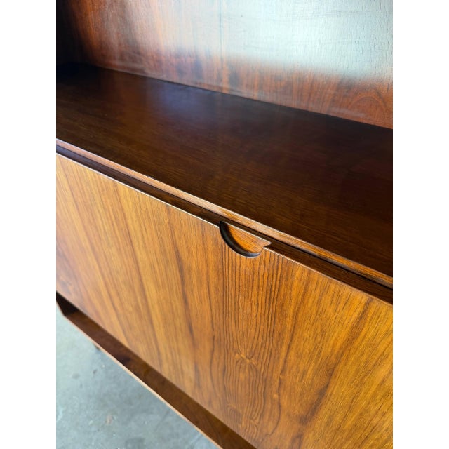Vintage Danish Rosewood Drop Front Cabinet by Bramin – Mid Century Modern Bar For Sale In Los Angeles - Image 6 of 10