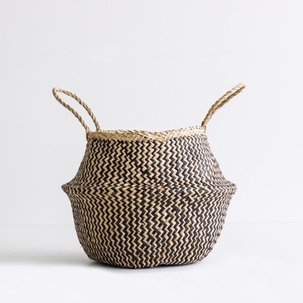 Large Sea Grass Belly Basket Chairish