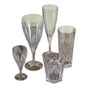1990s Marvelous 5 Pc Crystal Set Designed for Renwick & Clarke