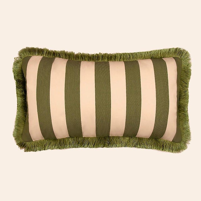Artichoke Sonia Stripe Cushion by Ceraudo For Sale - Image 5 of 5