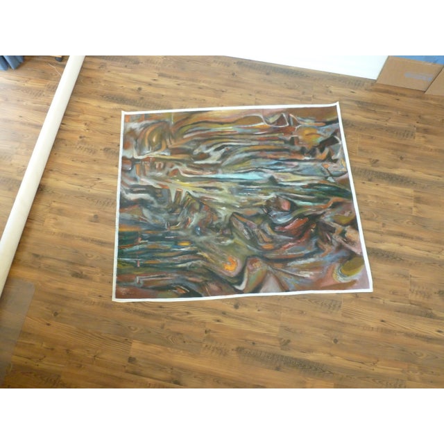 Paint "Across Time" Large Oil and Acrylic Landscape Painting by Scott Spencer For Sale - Image 7 of 7