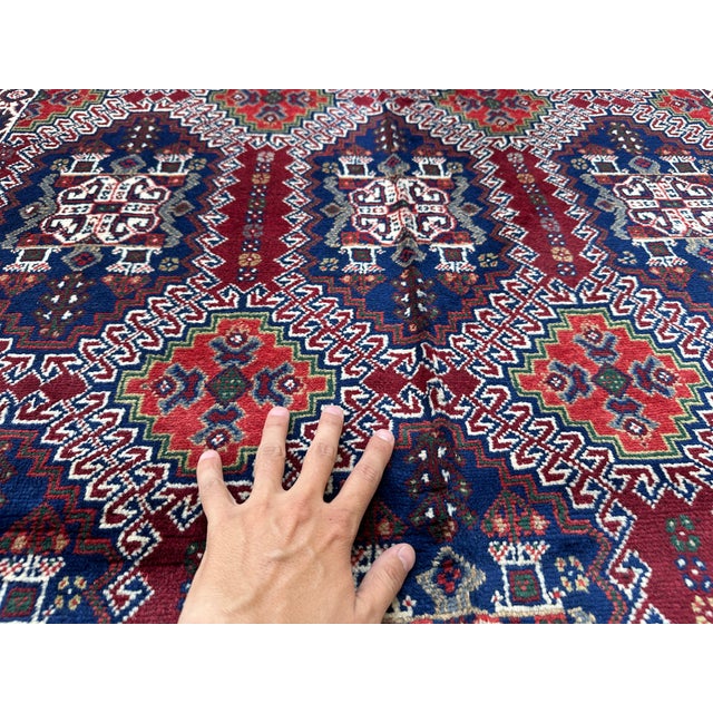 Islamic Fine Hand-Knotted Afghan Caucasian Shirvan Design Rug - 6'6" X 4'9" For Sale - Image 3 of 12