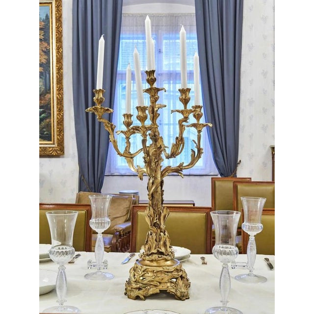 Rococo Brass Candlestick For Sale - Image 9 of 9