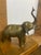 Vintage Brass Elephant with Burnished Patina. Made in the Mid 20th Century.
