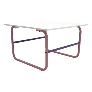 Purple and Pink Tubular Coffee Table, 1980s For Sale