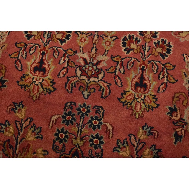 Fine Sarouk Rug 3′ X 5′ Pink Wool Traditional Hand-Knotted Oriental Carpet For Sale - Image 4 of 12