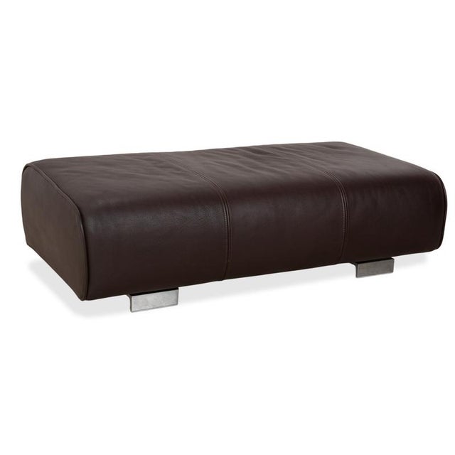 Model 6300 4-Seater Sofa and Ottoman in Brown Leather from Rolf Benz, Set of 2 For Sale - Image 18 of 18