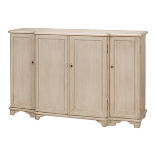 Stone Painted Breakfront Credenza For Sale