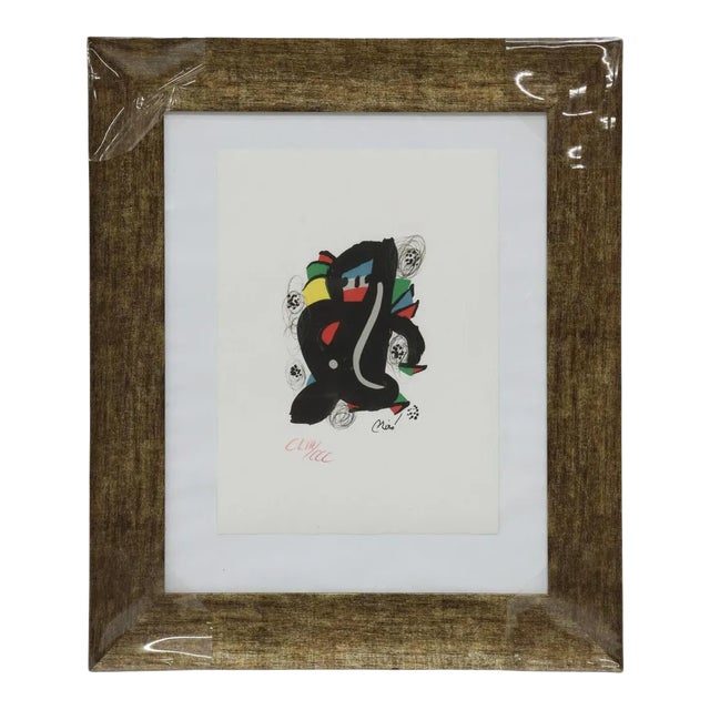 Original Signed Joan Miró "La Melodie Acide" Modernist Framed Lithograph For Sale