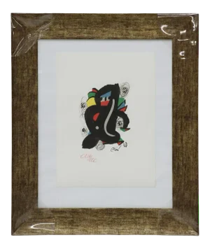Original Signed Joan Miró "La Melodie Acide" Modernist Framed Lithograph