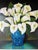 1990s Vintage Graceli Mendoza Calla Lilies - Folk Art Oil on Board Painting, Wood Framed For Sale - Image 5 of 12