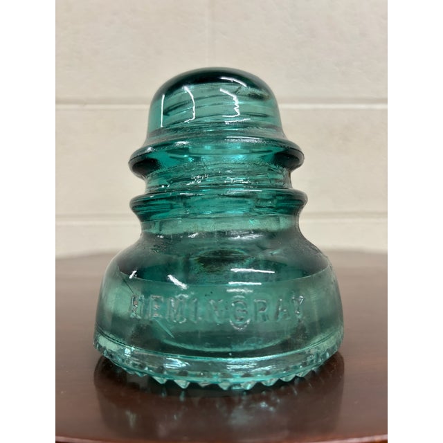 This is a gorgeous aqua or teal vintage glass Hemingray insulator. “Hemingray-40” Several insulators in stock of different...