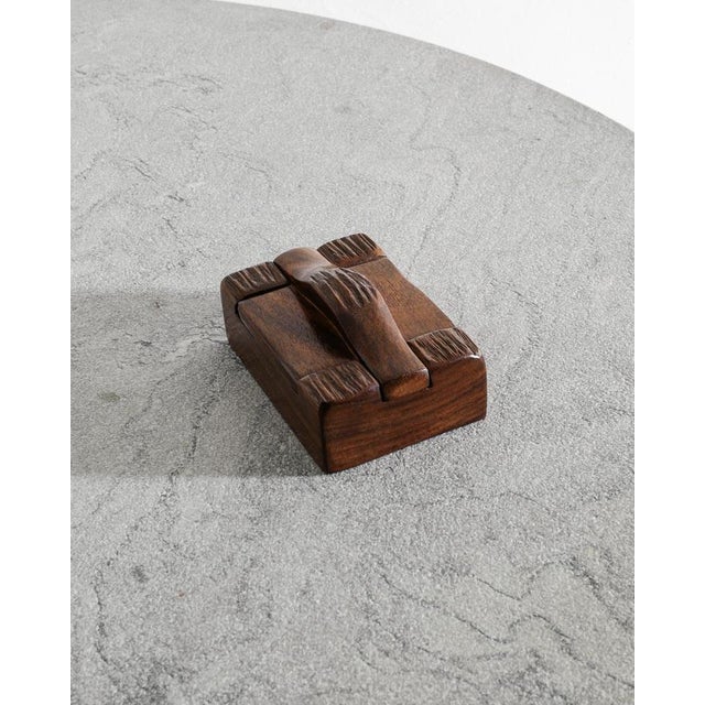 1950s Mid-Century French Wooden Box by Alexandre Noll, 1950s For Sale - Image 5 of 8