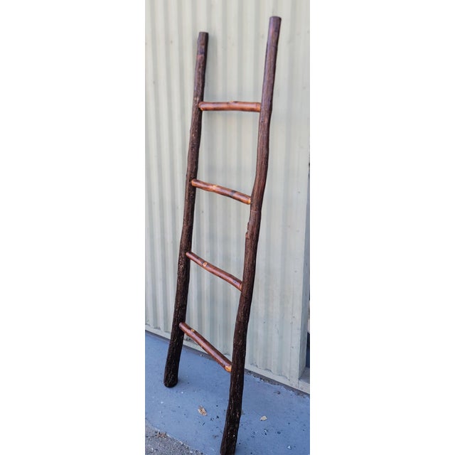 Rustic 20Thc Old Hickory Ladder For Sale - Image 3 of 4