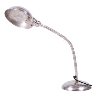 Bauhaus Table Lamp in Chrome-Plated Steel by M. Prokop, Czech, 1930s For Sale
