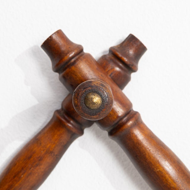 Early 20th Century French Faux Bamboo Wooden Coat Hanger Rack For Sale - Image 4 of 12
