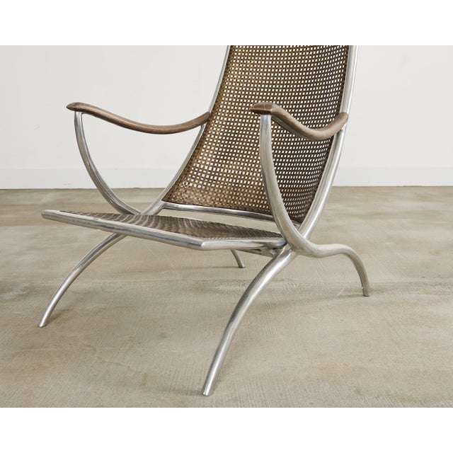 Set of Four Steel Bronze Turku Lounge Chairs by Ironies For Sale - Image 10 of 12