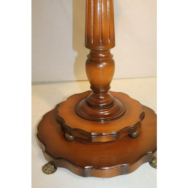 Brown Beautiful Regency Style Fruitwood Decorative Side End Table, C. 1940's For Sale - Image 8 of 9