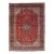 1960s Vintage Persian Kashan Handmade Red Floral Wool Rug For Sale
