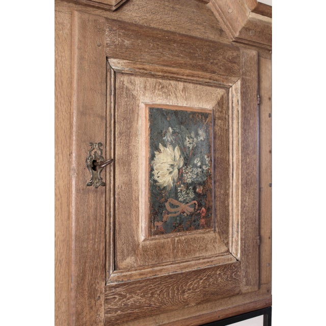 Black Antique Cabinet on Steel Stand, 1760 For Sale - Image 8 of 14