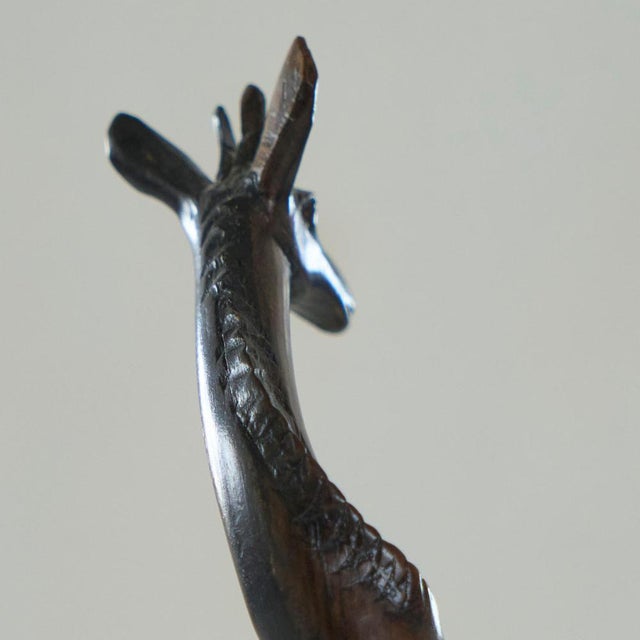 Brown Giraffes in Coromandel Wood, 1930s, Set of 2 For Sale - Image 8 of 10