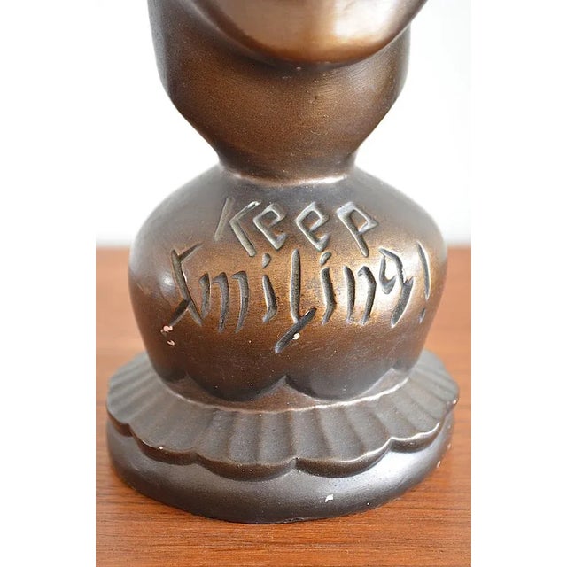 Mid-Century Ceramic Head, 1950s For Sale - Image 9 of 12