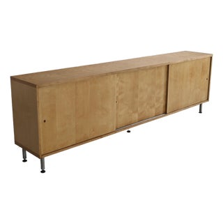 Monumental 1960s Maple Credenza For Sale
