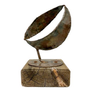 Eli Ilan, 1965 Canadian Israeli Art Brutalist Abstract Welded Steel Sculpture Eli Ilan For Sale