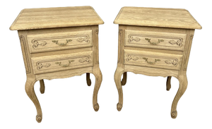 Vintage Bedside Tables in Oak, Set of 2