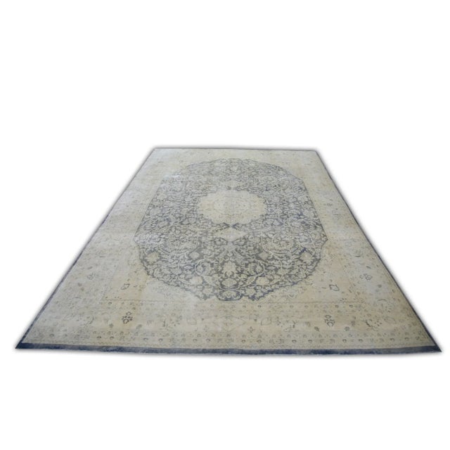 1960s Vintage Gray & Beige Rug For Sale In Houston - Image 6 of 7