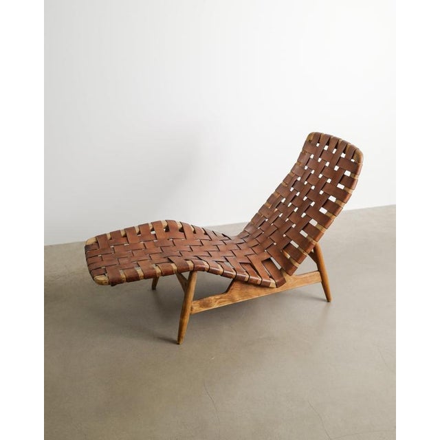 1950s Early Mid-Century Danish Wooden Chaise Lounge by Arne Vodder for Bovirke, 1950s For Sale - Image 5 of 7