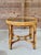 Vintage Round Rattan Side Table With Custom Glass Top For Sale - Image 12 of 12