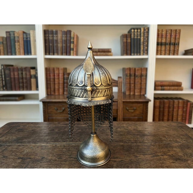 Not Yet Made - Made To Order Handcrafted Brass Tabletop Helmet For Sale - Image 5 of 13