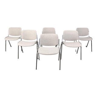 Vintage DSC 106 Side Chairs by Giancarlo Piretti for Castelli, 1970s, Set of 6 For Sale