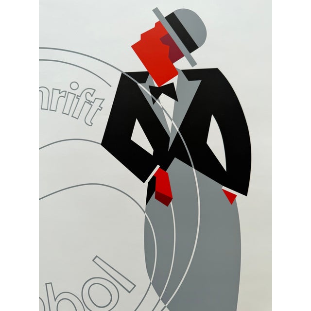 Karl Klode (1904–1989), Schüler Des Bauhauses Und Ihre Malerei Von Heute, 1982, Original Vintage Poster, Dated and Signed For Sale - Image 6 of 7
