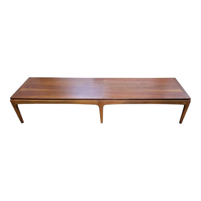 1960s Lane Rhythm 6 Leg Walnut Coffee Table For Sale