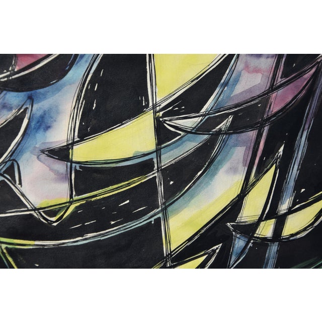 Egbert Bruckner, Screaming Horse, 1950, Ink and Watercolor For Sale - Image 9 of 12