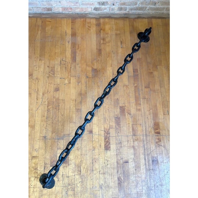 Late 20th Century Custom Brutalist Architectural Salvage Chainlink Bar Rail For Sale In Chicago - Image 6 of 12