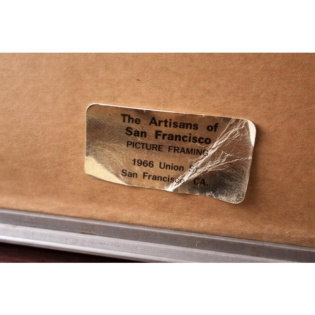 Mid 20th Century Vintage Figurative Ink & Wash Drawing – Framed Female Study, San Francisco Atelier, 30” For Sale - Image 5 of 6