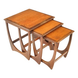Set of 1960s G-Plan Astro Teak Nesting Tables-Unmarked For Sale