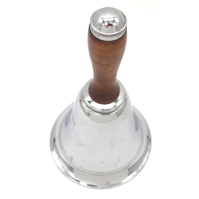 Mid 20th Century Art Deco ‚ÄúBell of the Ball‚Äù Chrome & Wood Bell Cocktail Shaker 1946 Presentation For Sale - Image 5 of 8