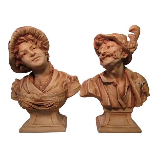 Late 19th Century Porcelain Busts - A Pair For Sale