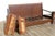 1970s Sculptural Brown Leather Sofa With Solid Wood Frame, Modernist Postmodern Lounge Couch Design For Sale - Image 14 of 18