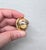Vintage 1968 Signed Napier Goldtone Cabochon Faux-Lapis "Poison" Adjustable Ring For Sale - Image 11 of 13