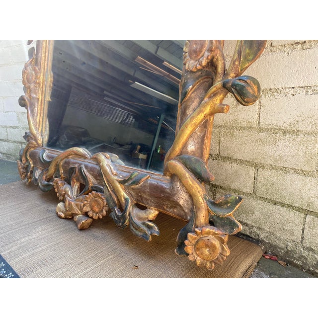 Vintage Italian Sunflower Mirror For Sale In Los Angeles - Image 6 of 16