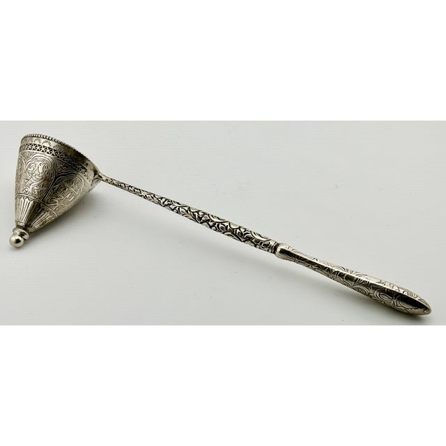 Early 20th Century Interesting Hand Made Repurposed Antique Sterling Items Created Candle Snuffer - One of a Kind For Sale - Image 14 of 18