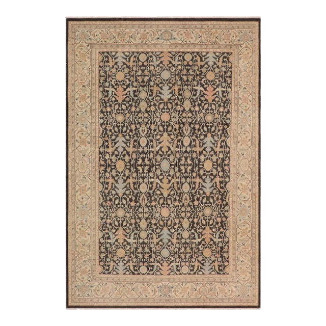 Boho Chic Charcoal/Green Wool Rug - 8'9'' X 11'11'' For Sale