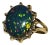 5 Ct Oval Shape Black Australian Opal Cocktail Ring 14 Kt Yellow Gold , Unisex For Sale