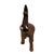 Mid-Century Modern Vintage Hand Carved Wooden Elephant Figurine - Trunk Up Lucky Elephant Statue For Sale - Image 3 of 5