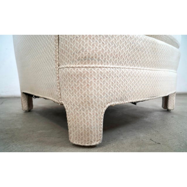 1970’s Hollywood Regency Parsons Fully Upholstered Lounge Chair For Sale - Image 10 of 12